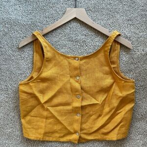 Paloma Wool button up crop tank